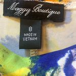 Maggie Boutique dress size 8 abstract floral faux wrap bright colorful 8… Photo 2