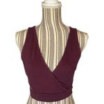 Charlotte Russe Cut Out Sleeveless Crop Top Maroon Women Sz S Photo 0