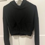 Mono B Ribbed Hooded Sweatshirt Cropped NWT Photo 2