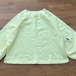 Old Navy NEW  Butter Yellow Crewneck NWT Women's Size Medium Oversized Boxy Crop Photo 0