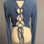 Love j  Ribbed Long Sleeve Top - Navy Photo 2