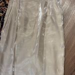 David's Bridal David’s Bridal Elegant Cream Champagne Shimmer Dress wedding Formal Prom Gown Photo 4