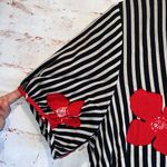 Madewell  Dress Womens 6 Ruffle Wrap Dress Candied Orchids Striped Floral career Photo 4