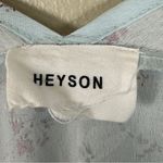 Heyson Blue Floral Ruffle Open Front Lightweight Summer Cardigan Size M Photo 3