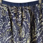 Walter 100% Silk‎ Blue Yellow White Tiered Mini Skirt Womens 0 Artsy Abstract Photo 5