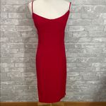 Reformation  Isabel Bustier Smocked Dress Fiery Cherry Red Photo 1