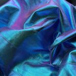 NWT Somethingnew Revolve metallic Iridescent Heather midi faux leather dress L Blue Size L Photo 1