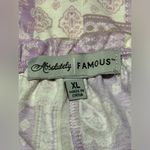 Absolutely Famous NWT  Purple and White Square Paisley patterned blouse size XL Photo 6