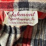 Vintage 70s Wool Pleated Skirt Red Gray Plaid Tartan High Waist, Size Small Photo 2