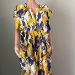Anthropologie  Cassandra maxi Maeve DressYellow Blue Birds Short Sleeves X-Large Photo 13