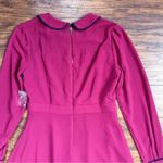 Modcloth  • Pretty Performative Dress chiffon fit & flare maroon embroidered folk Photo 11