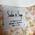 Sadie & Sage floral faux wrap top size small Yellow Photo 2