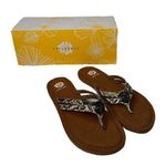 Yellow Box NEW  Divity Womens Snake Print Comfort Sandals Thong Flip Flops 7 .5 M Photo 1