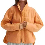 Emory park  Quilted bomber jacket cozy & soft relaxed fit Sz S oversized look Photo 0