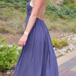 Madeline & Monroe Navy Crochet Maxi Dress Photo 7
