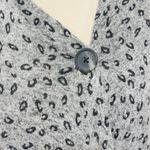 Bobeau GREY LEOPARD ONE-BUTTON FLEECE WRAP CARDIGAN Photo 11