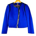 Vince Camuto  Emperor Blue Rough & Refined Vegan Leather Blazer Jacket Photo 0