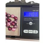 Vtg Glass Faux Purple Pearl Bracelet Sterling Silver Clasp Knotted Estate 7.5" Photo 5