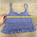 ZARA Lilac Knit Lace Trim Cami Top Size M Photo 2