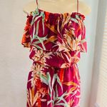EXPRESS  Floral Off The Shoulder Maxi Dress RED XS Like new condition Photo 6