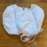 ZARA  white Puff Sleeve Top Photo 0