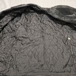 Liz Baker Black Tooled Leather/Suede Long Coat Photo 4