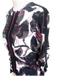 Joseph Ribkoff  Vintage 80’s Zip Up Top Size 10 Stretchy Retro Pink Neon Black Photo 6