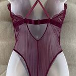 Victoria’s Secret Burgundy Bodysuit Lingerie L Red Size L Photo 1