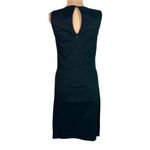 DKNYC Embroidered Geometric Print Dress Size 4 Black White Linen Blend Sheath Photo 5