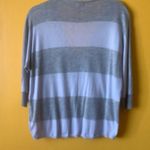 Splendid ribbed grey striped v-neck domain 3/4 sleeve sweater pullover top Sz XS Photo 1