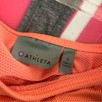 Athleta | 2-In-1 Gray Racerback Tank w/Built In Neon Orange Sports Bra S Photo 2
