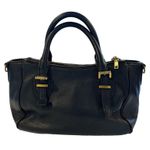 J.Crew Black Leather Satchel Minimalist Hand Bag Photo 3