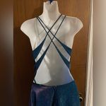 Blue/pink glitter iridescent prom dress Blue Size XS Photo 4
