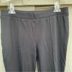 Talbots  Black Elastic Waist Rayon Nylon Knit Blend Straight Leg Zip Cuff Size L Photo 3