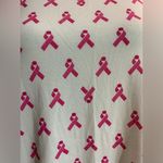 LuLaRoe Liv White with Pink Ribbon Breast Cancer Shirt Photo 3