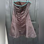 Jessica McClintock VTG  for Gunne Sax Chocolate and Aqua Dress Photo 1