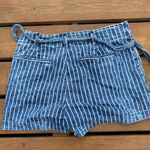 American Eagle Outfitters Vertical Striped Paper Bag Denim Shorts Photo 5
