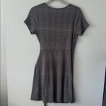 Gilli Gray Plaid Short Sleeve Faux Wrap Tie Waist Fit & Flare Dress Photo 3
