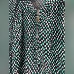 Monterey Club S Women's Golf Quarter Zip Sleeveless Green and Black Top Photo 4