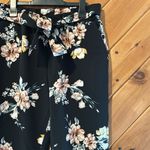 One by chapter one black floral paper bag dress pants Photo 1