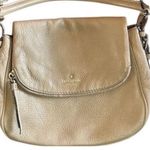 Kate Spade  Beige Leather Shoulder Bag‎ Gold Accents Casual Women's Handbag Photo 0