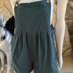 Green Polyester Short Cotton Blend Overalls Women's Size XXL Photo 0