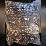 PINK - Victoria's Secret NIP Victoria's Secret PINK Black White Red Green Holiday Reversible Robe XS/S Photo 4