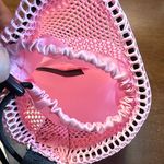 NWOT Free People Movement Mesh Sling Bag Double Bag Design Drawstring Bag Pink Photo 9