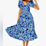 Lilly Pulitzer New with tags  Grace Tiered Midi Dress in blue grotto Photo 0