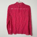 J.Crew  Scalloped Lace Mockneck Top Dragon Fruit Pink Size 2 Photo 6