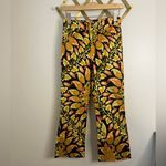 ZARA High Waisted 70s Printed Pants XS Retro Bohemian Photo 9