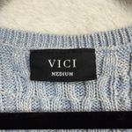 VICI M Blue Cable Knit Tank Top Retro Preppy Cottage Quiet Luxury Minimalist Y2K Photo 2