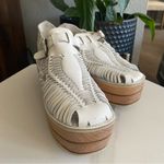 Free People Jeffrey Campbell Gemma Hurache white woven leather platform sandal 7 Photo 7