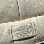 Coach  M157745 Large Canvas Leather Trim Travel Tote Black Cream Green Interior Photo 8